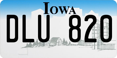 IA license plate DLU820