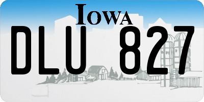 IA license plate DLU827