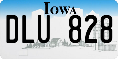IA license plate DLU828