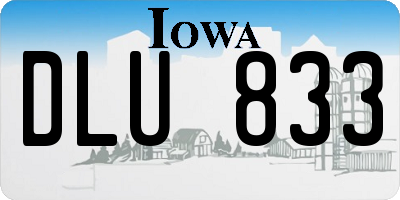 IA license plate DLU833