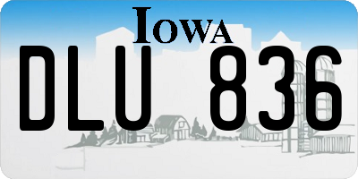 IA license plate DLU836