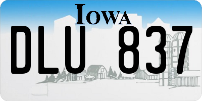 IA license plate DLU837