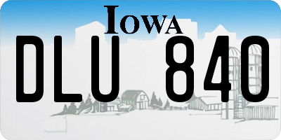 IA license plate DLU840