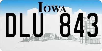 IA license plate DLU843