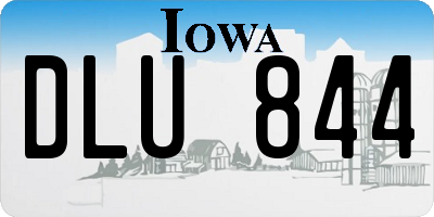 IA license plate DLU844