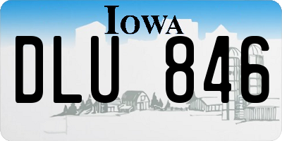 IA license plate DLU846