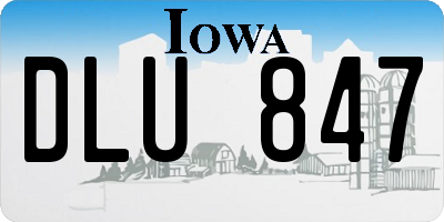 IA license plate DLU847