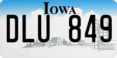 IA license plate DLU849