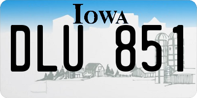 IA license plate DLU851