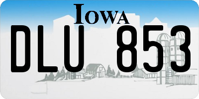 IA license plate DLU853
