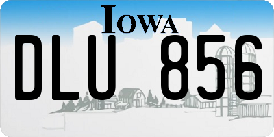 IA license plate DLU856