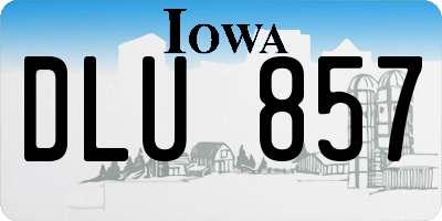 IA license plate DLU857