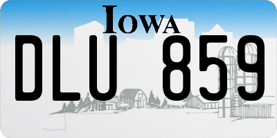 IA license plate DLU859