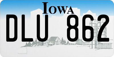 IA license plate DLU862