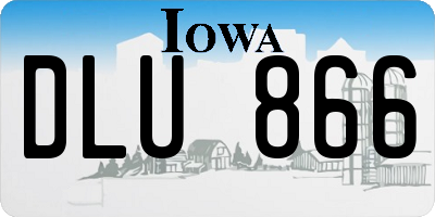 IA license plate DLU866