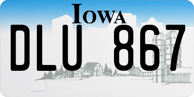 IA license plate DLU867