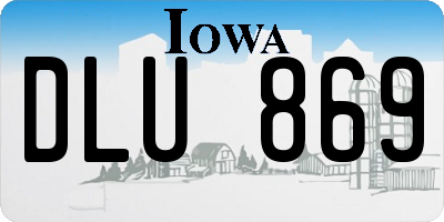 IA license plate DLU869