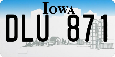 IA license plate DLU871