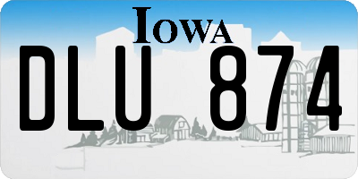 IA license plate DLU874