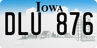 IA license plate DLU876