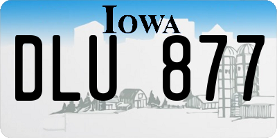IA license plate DLU877
