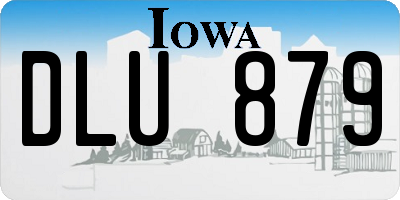 IA license plate DLU879