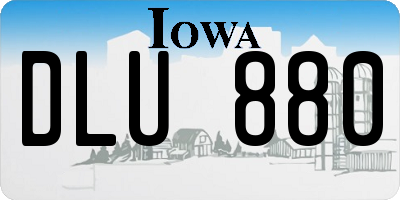 IA license plate DLU880