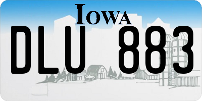 IA license plate DLU883