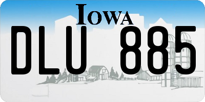 IA license plate DLU885