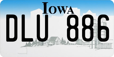 IA license plate DLU886