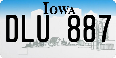 IA license plate DLU887