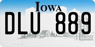 IA license plate DLU889