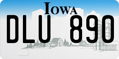 IA license plate DLU890
