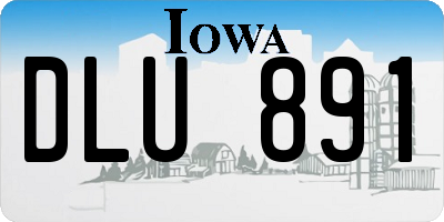 IA license plate DLU891