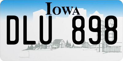 IA license plate DLU898