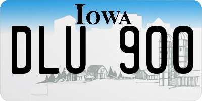 IA license plate DLU900