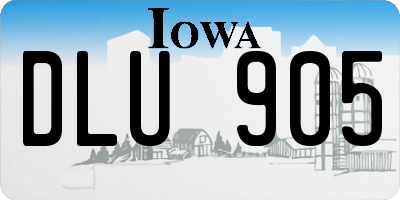 IA license plate DLU905