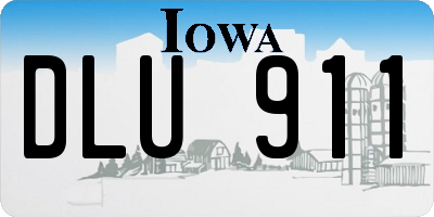 IA license plate DLU911
