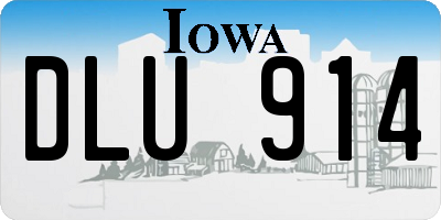 IA license plate DLU914