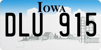 IA license plate DLU915