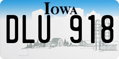 IA license plate DLU918