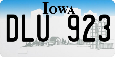 IA license plate DLU923