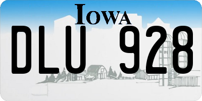 IA license plate DLU928