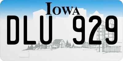 IA license plate DLU929