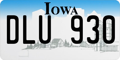 IA license plate DLU930