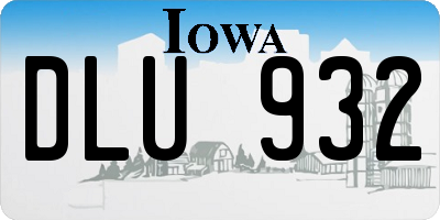 IA license plate DLU932