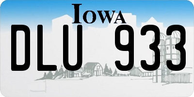 IA license plate DLU933