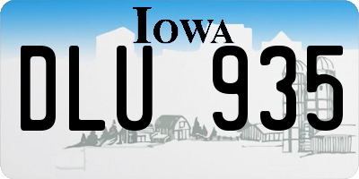 IA license plate DLU935