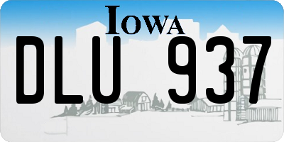 IA license plate DLU937