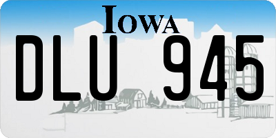 IA license plate DLU945